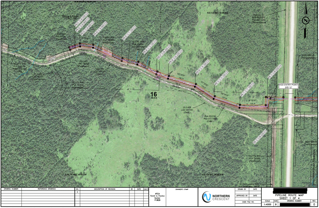 Pipeline Routing Drawing